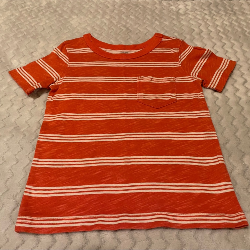 Striped Kids T-Shirt - Red